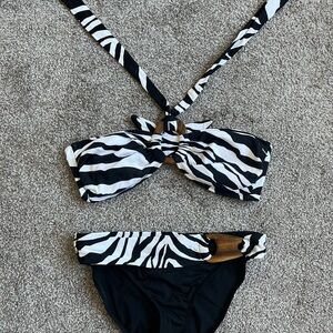 La Blanca Black and White Zebra Bikini